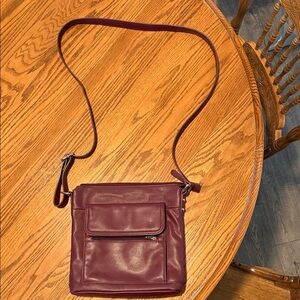 Giani Bernini‎ Maroon/Wine Leather Crossbody Bag